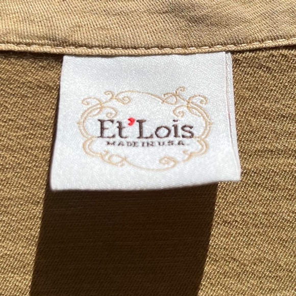 Et’Lois tan Milla top tunic blouse size small - Picture 3 of 16
